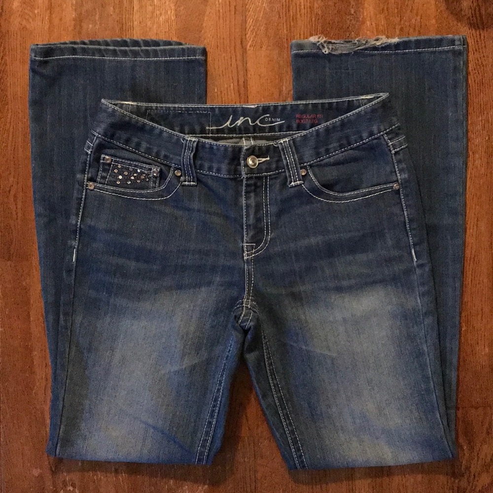 LAST CALL! INC Boot Leg Sequin Jeans